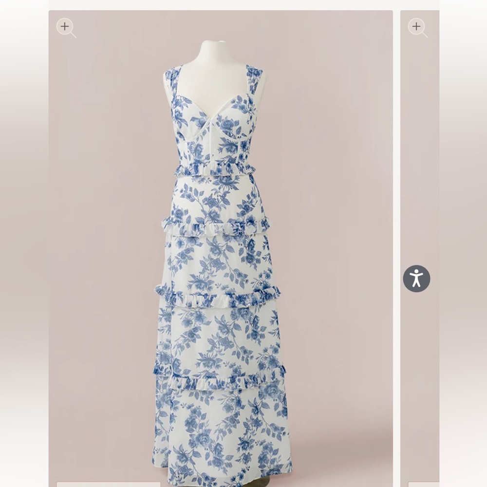 Revelry floral sloane chiffon dress size 14